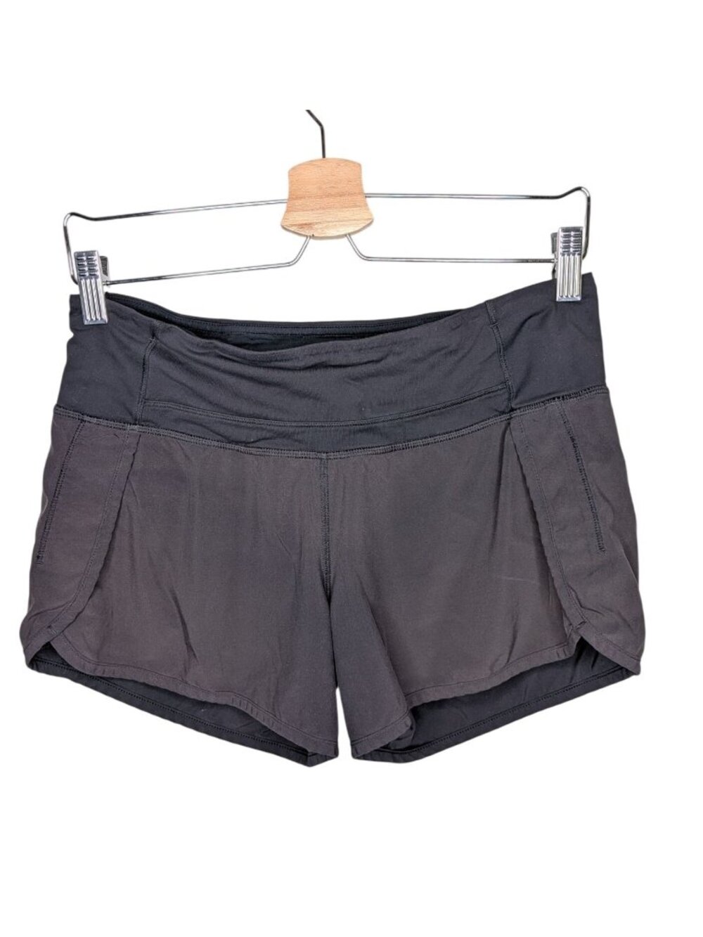 Lululemon Womens Black Running Shorts Size 6 4" inseam